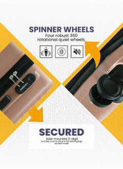 Stargold ABS+PC Spinner  Wheels Trolley Luggage Number Lock Smart Carry On Suitcase 20 Inches  - Image 4