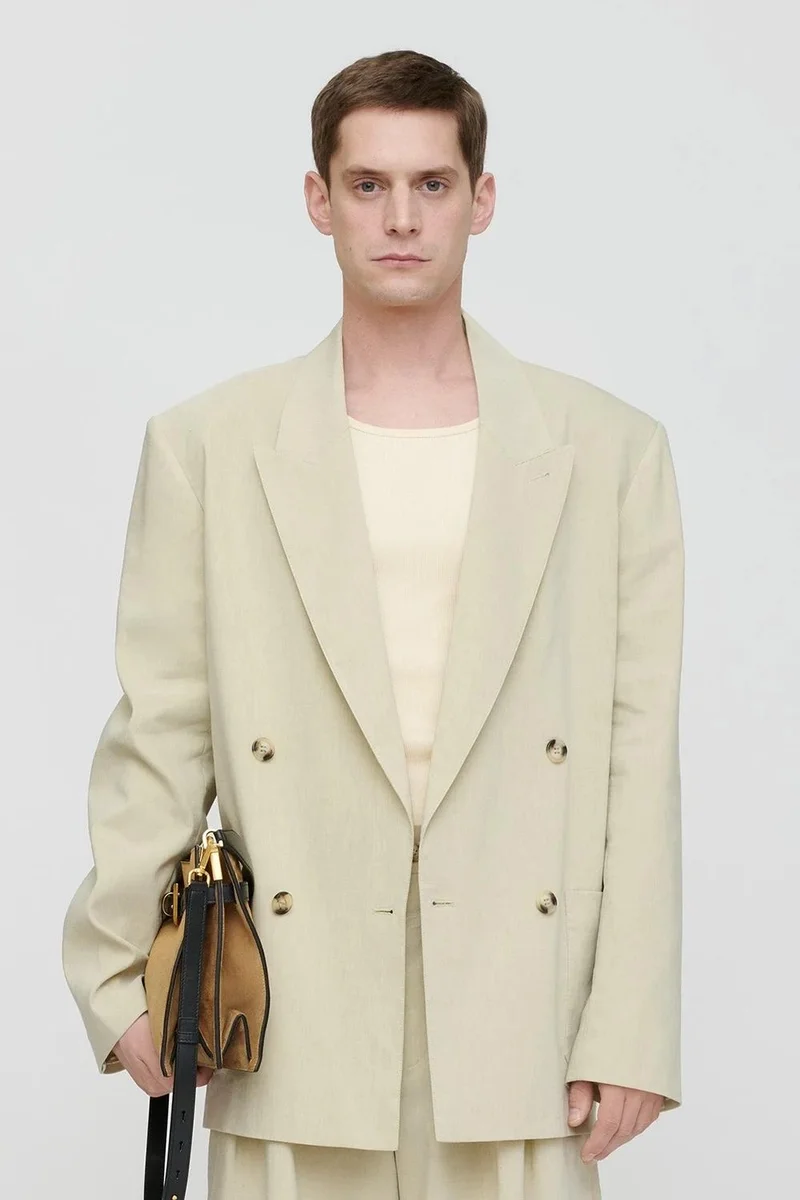 Nanushka ANSELM FADED SAGE FLAX SUITING