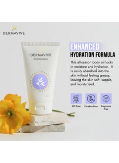 Dermavive Intensive Body Hydrating Oil - Ultra Nourishing | Hydrates Dry Skin Instantly | Non-Greasy And Promotes Healthy-Looking Skin, 120Ml  - Image 5