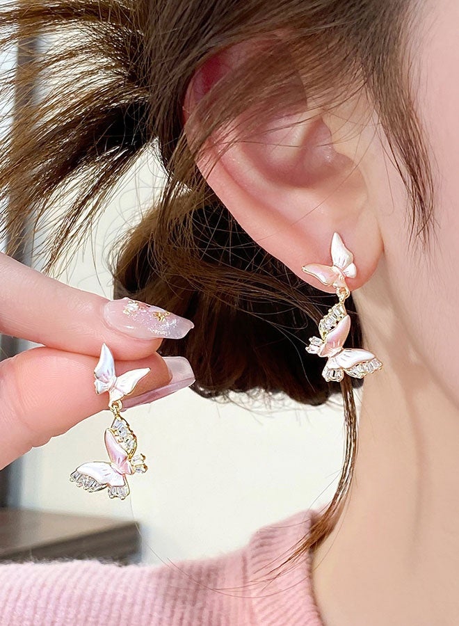 TUNKE Gold Butterfly Earrings ,Elegant & Luxurious, Versatile Chic ,Delicate Statement Jewelry - Image 4