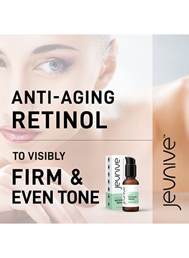 Jeunive Calming and Revitalizing Daily Retinol Recovery Serum Clear Even and Firm with Retinol Carrot Root Chamomile and Vitamin A for a rejuvenated skin 1 oz 28g - Image 3