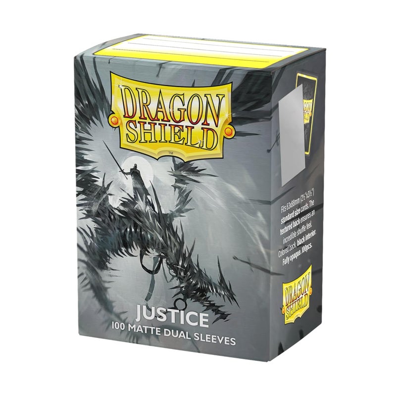 Dragon Shield | Matte Dual Standard Size Card Sleeves | 100 CT - Smooth & Tough Premium TCG Sleeves - Compatible with Pokemon, Flesh & Blood, One Piece & Magic The Gathering | Justice - Image 1