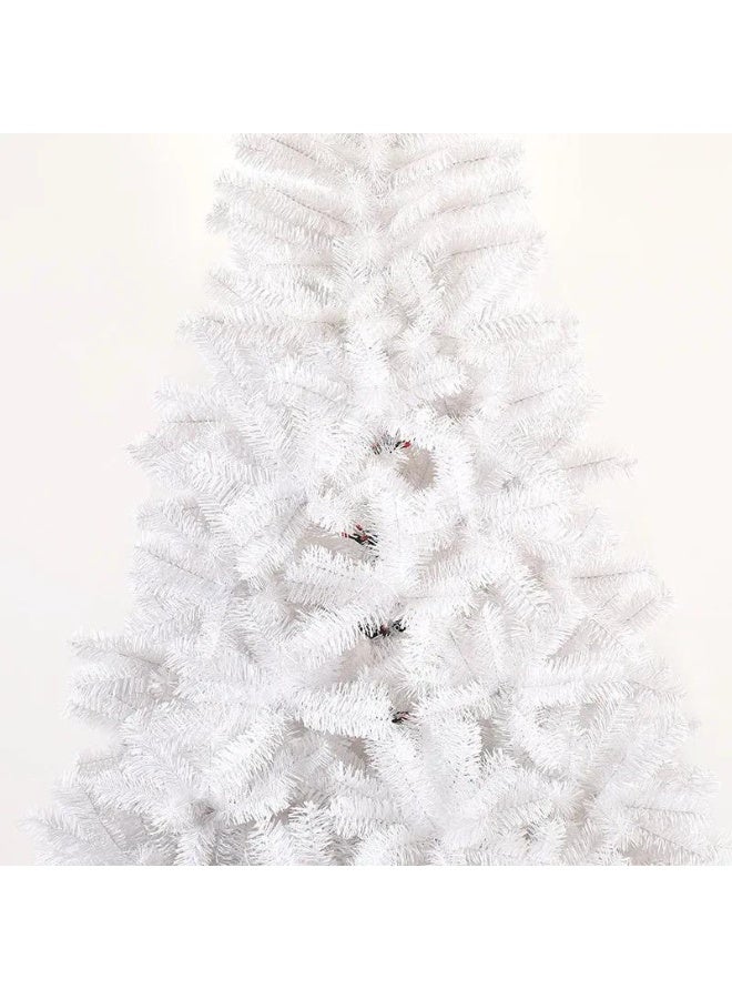 Mado Gallery Artificial PVC Christmas Tree,White  1.2 to 2.1m, with 20M Warm Lights & Optional Ornaments, Mixed Branches, Easy Assembly, Foldable Stand, Indoor/Outdoor Holiday Décor - Image 4