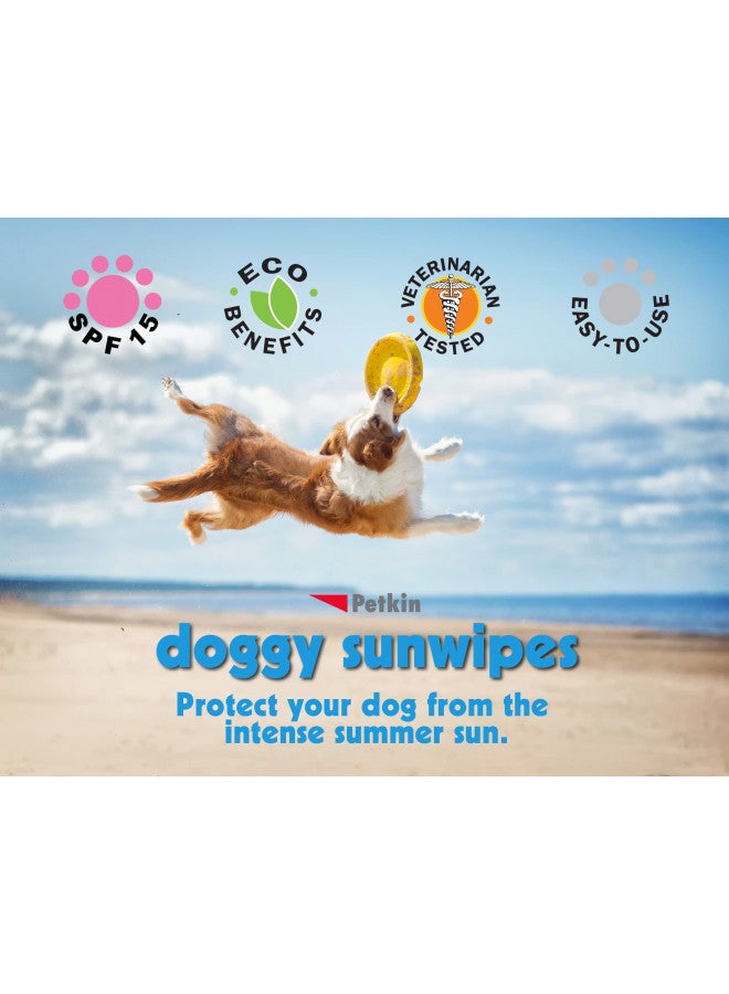 Petkin Dog Sunscreen Sunwipes - Sunscreen for Dogs, SPF 15 - Simply Wipe on Anytime for Instant Sun Protection - Includes 20 Jumbo Size Wipes, Vanilla Coconut Scent - Ideal for Home or Travel - Image 2