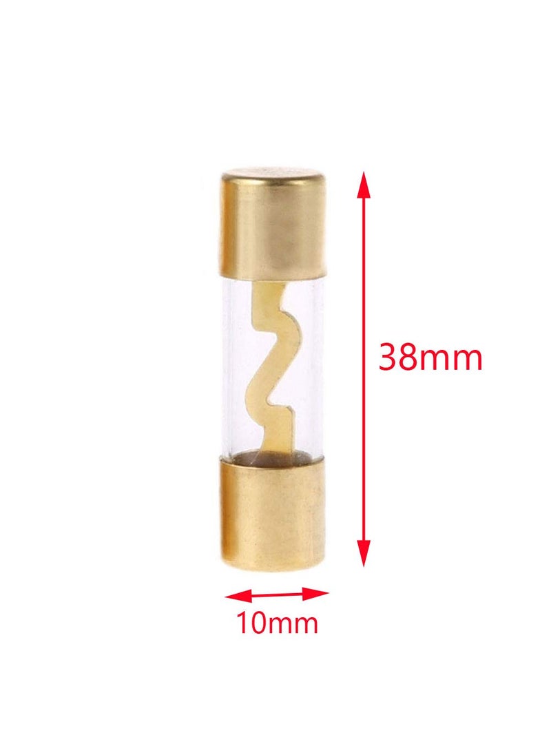 ESUPPORT ESUPPORT 5 X 60A AGU Fuse 10X38mm Car Audio Power Safety Protect Glass Tube Gold Plated Radio Refit AMP Amplifier  - Image 2