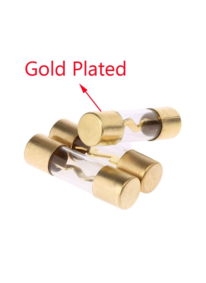ESUPPORT ESUPPORT 5 X 60A AGU Fuse 10X38mm Car Audio Power Safety Protect Glass Tube Gold Plated Radio Refit AMP Amplifier  - Image 3