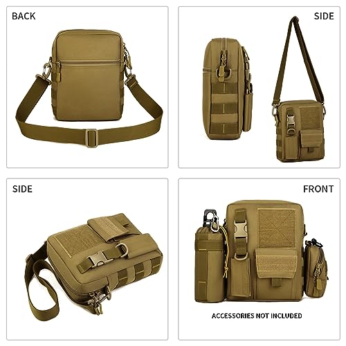 Wowelife Small Canvas Messenger Bag - Classic Vintage Shoulder Bag in Coyote Brown - Multi-Function Casual Pack for Travel & Carry - Image 4