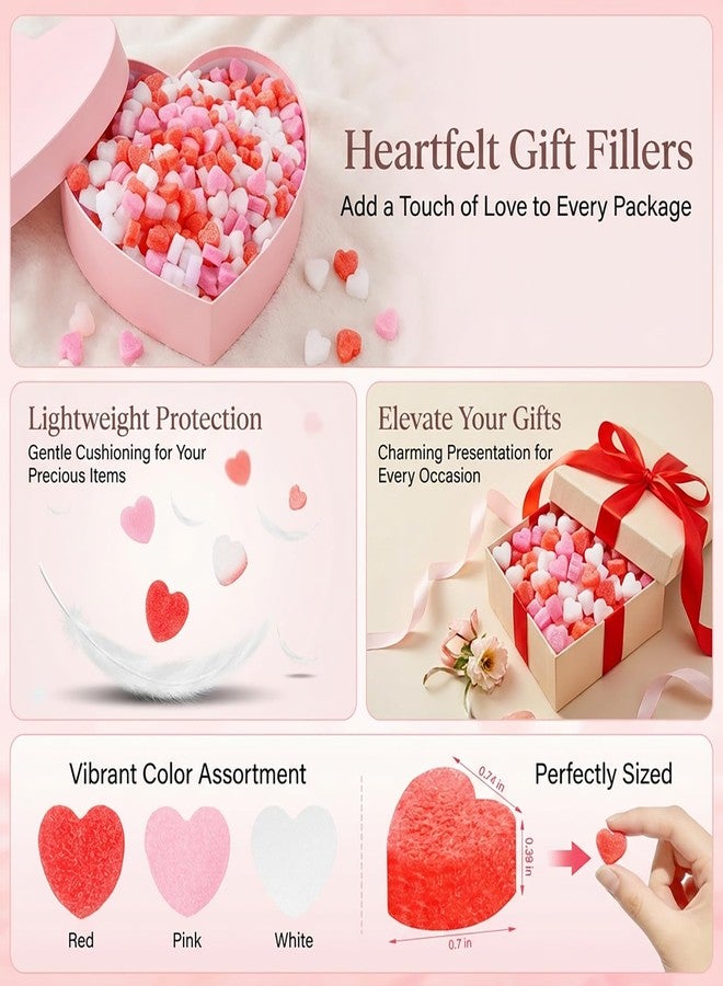 RAINFLOW Valentine Gift Bag Filler - Gift Wrapping Box Basket Glass Vase Decoration Crafts Valentine's Day Birthday Holiday Supplies Pink White Red - Image 2
