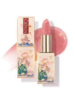 CATKIN Catkin Tinted Lip Balm Glitter Lip Stain Ultra Hydrating Lip Moistrurizer Chapstick with Vitamin E Nourishing For Cracked & Dry Lips 0.12 oz C10 Venus - Peach Pink  - Image 1
