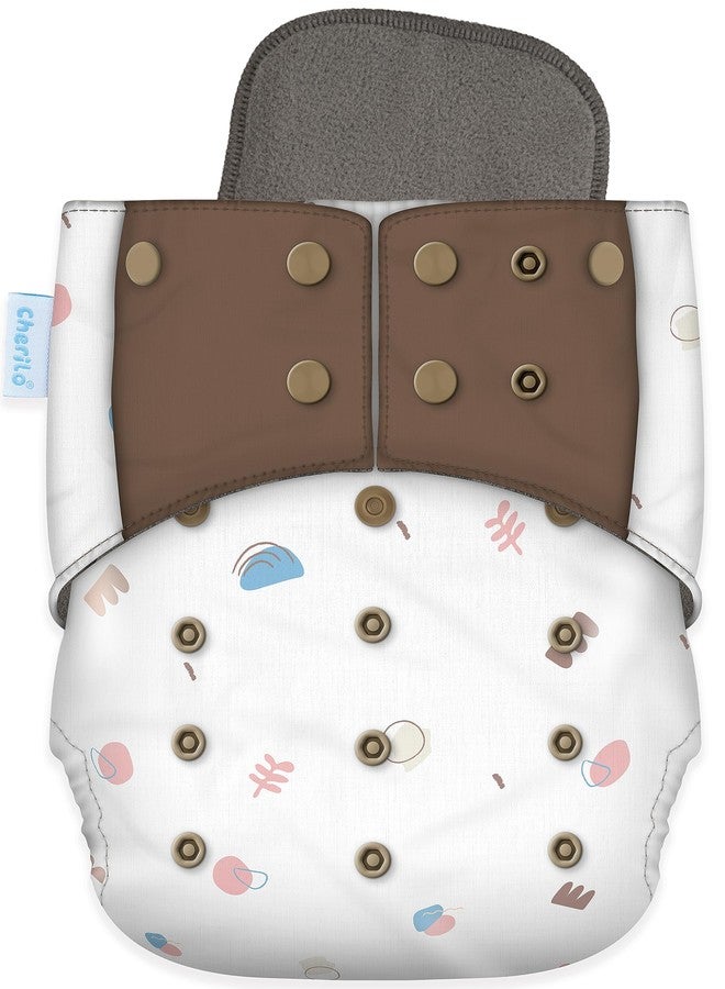 Cherilo حفاضات شيريلو القماشية القابلة لإعادة الاستخدام للأطفال حديثي الولادة من عمر 0 إلى 3 سنوات، مانعة للتسرب، قابلة للغسل، لا تسرب جانبي، حفاضات جيب قابلة للتعديل بمقاس حر (حفاضات بنمط بوهو للأطفال + حشوة واحدة) - Image 1