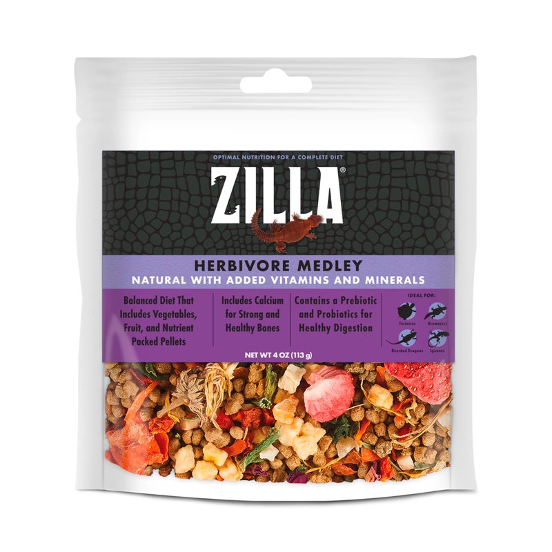 Zilla Pet Reptile Herbivore Food Medley Diet, 4 oz - Image 1