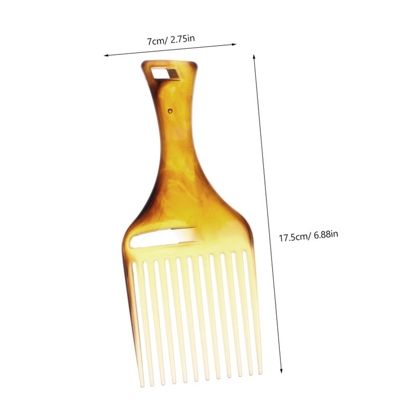 Amber Wide Tooth Comb For Curly Wet Hair Gentle Detangling Vintage Styling Tool - Image 3