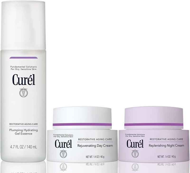 Curl Restorative Aging Care Bundle Replenishing Night Cream 40m Curl Restorative Aging Care Rejuvenating Day Cream 38ml and Curl Restorative Aging Care Plumping Hydrating Gel Essence140ml