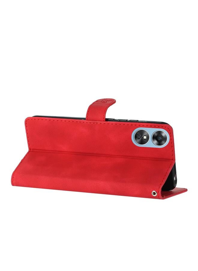 S-TOP Case For OPPO A17 Flower Butterfly Embossing Pattern Leather Phone Case - Image 5