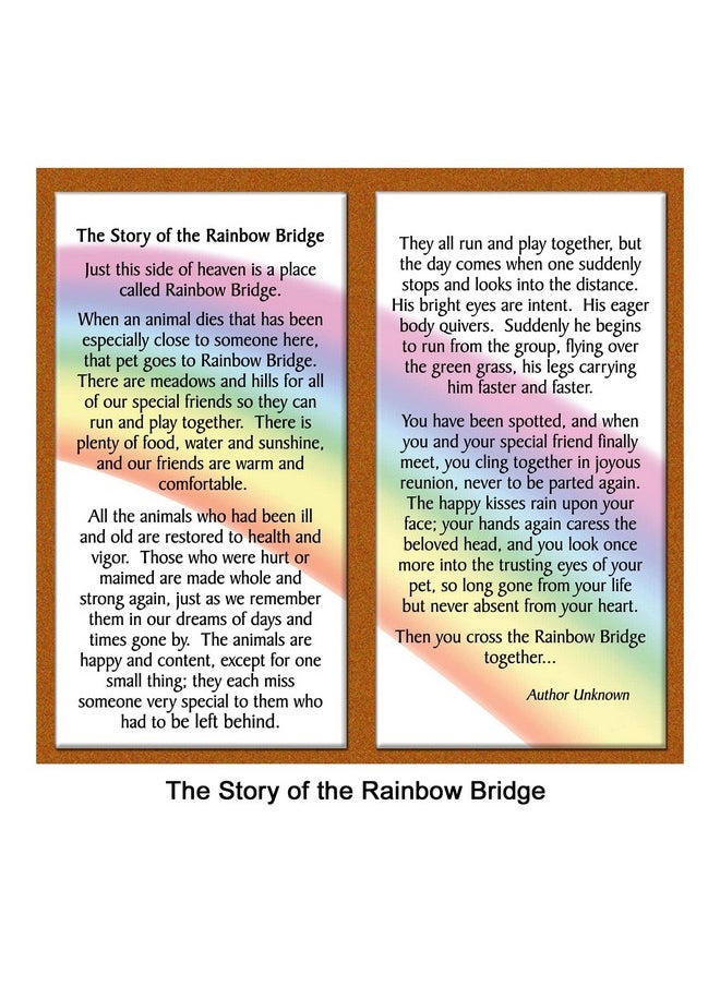Expressly Yours! Photo Expressions Pet Lover Remembrance Gift Rainbow Bridge Poem Pet Memorial Picture Frame Keepsake And Sympathy Gift Package, Black With Copper Foil Accents (Black)  - Image 2