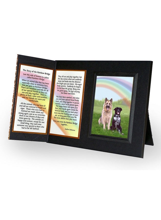 Expressly Yours! Photo Expressions Pet Lover Remembrance Gift Rainbow Bridge Poem Pet Memorial Picture Frame Keepsake And Sympathy Gift Package, Black With Copper Foil Accents (Black)  - Image 4