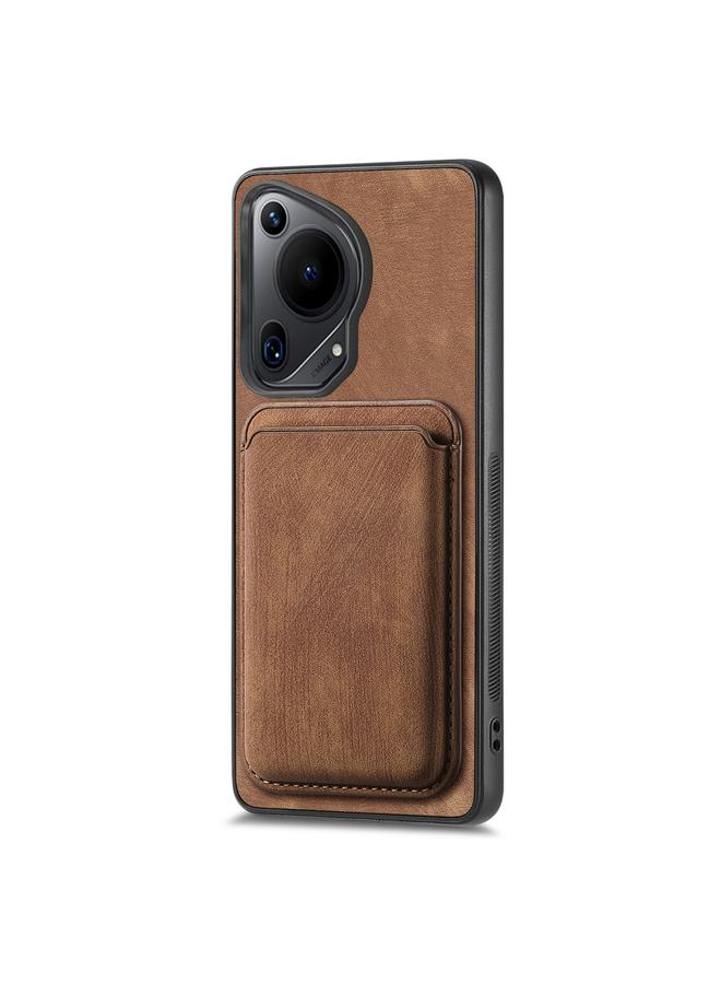 اس-توب جراب هاتف Huawei Pura 70 Ultra Retro المصنوع من الجلد مع حقيبة بطاقات مغناطيسية - Image 2