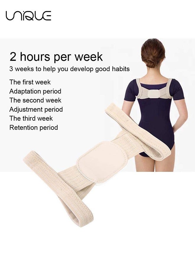 يونيك مصحح الموقف ، 1 قطعة تصحيح حزام العمود الفقري الخلفي دعم دعامة علوية قابلة للتعديل للترقوة وتوفير تخفيف الآلام للنساء الرجال ، تنفس (L) - Image 3