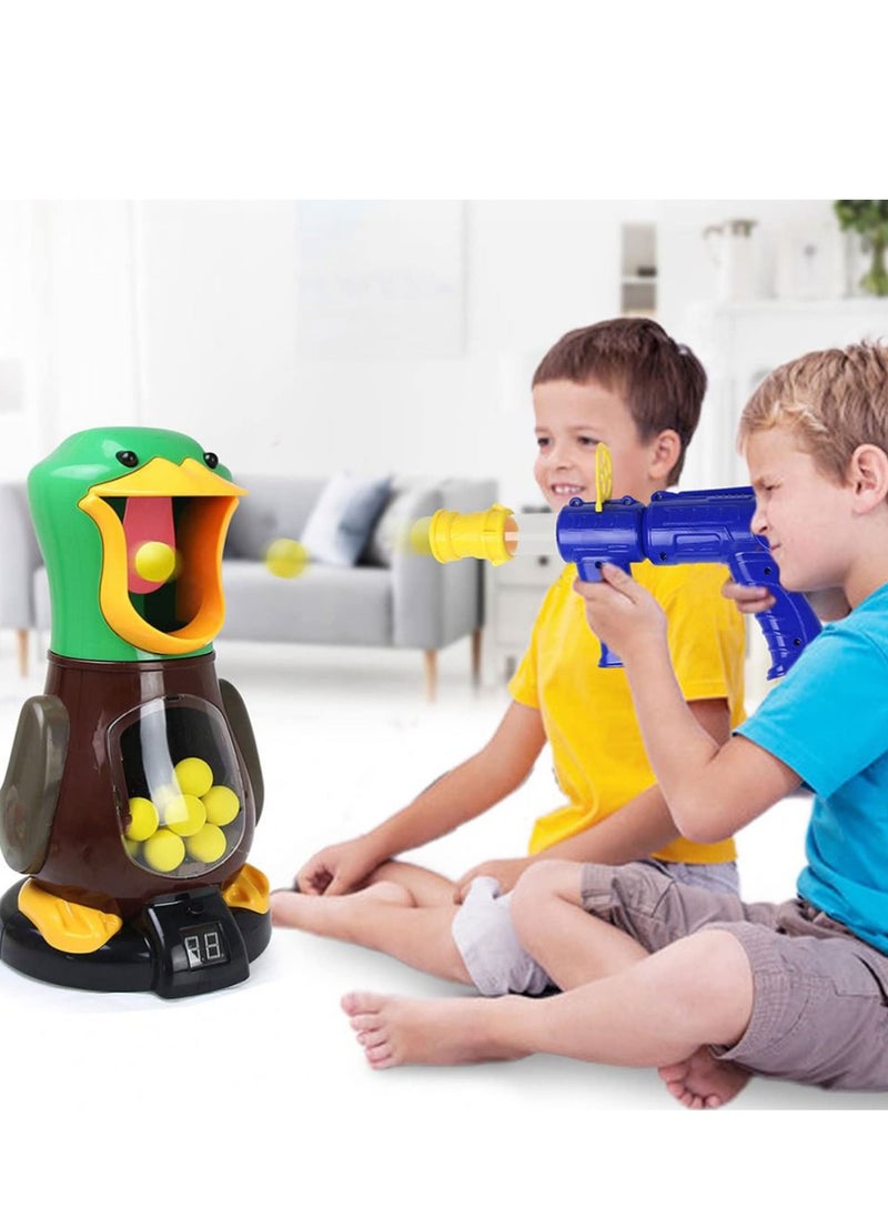 MIXDE - Target Shooting Games Toy Guns for Kids, Shooting Game Gifts for 4 5 6 7 8 9 Year Old, Toy Guns with Air Pump Guns, Party Toys with LCD Score Record, 24 Soft Foam Balls (Duck Shooting Game) - Image 1