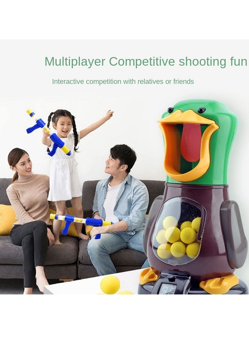 MIXDE - Target Shooting Games Toy Guns for Kids, Shooting Game Gifts for 4 5 6 7 8 9 Year Old, Toy Guns with Air Pump Guns, Party Toys with LCD Score Record, 24 Soft Foam Balls (Duck Shooting Game) - Image 1