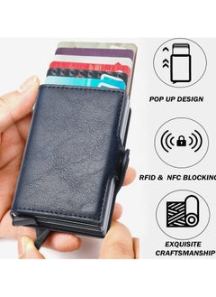 Generic Card Holder, Men Credit Card Holder, Slim Card Case Front Pocket Anti-theft-RFID Auto Pop up Travel Thin Wallets for Men  - Image 2