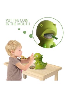 KASTWAVE Dinosaur Piggy Bank for Kids Boys Girls, Large Size Resin Coin Bank, Money Saving Bank for Boys Girls, Great Gifts for Birthday, Baby Shower, Cute Room Decor, Green  - Image 5