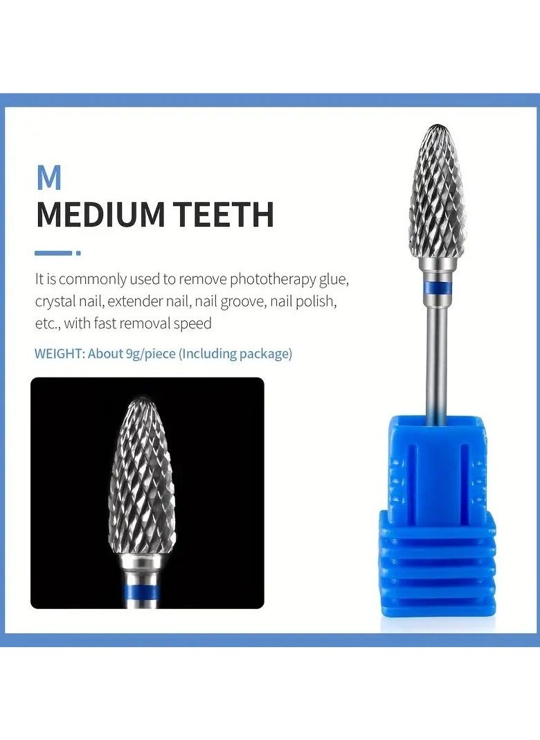 Goolsky - Nail Drill Bits, Nail Art Tungsten Steel Grinding Head Carbide Nail Drill Bit For Manicure Pedicure Home Salon Use ! - Image 1