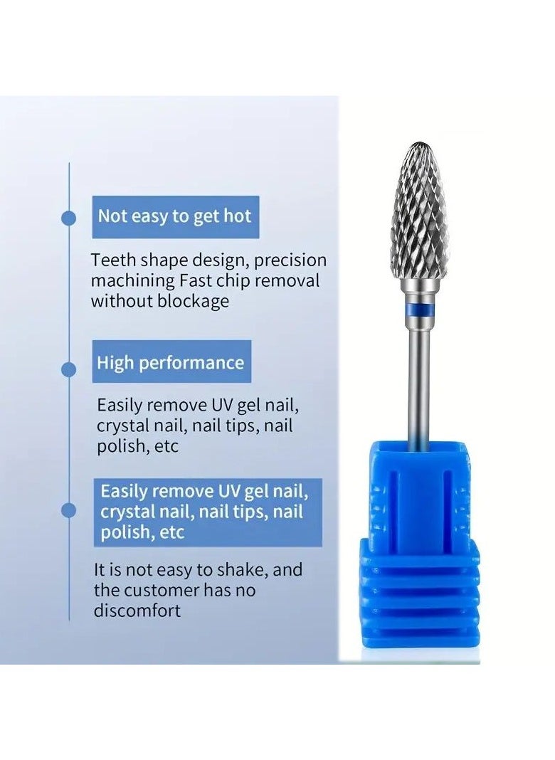Goolsky - Nail Drill Bits, Nail Art Tungsten Steel Grinding Head Carbide Nail Drill Bit For Manicure Pedicure Home Salon Use ! - Image 1