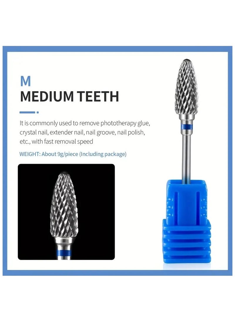 Goolsky - Nail Drill Bits, Nail Art Tungsten Steel Grinding Head Carbide Nail Drill Bit For Manicure Pedicure Home Salon Use ! - Image 1