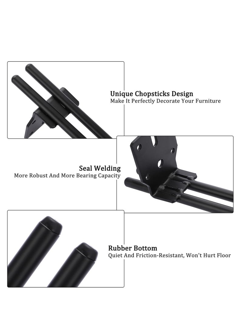 4pcs Modern Black Iron Furniture Support Legs, Metal Feet for Diy TV Cabinet, Ottoman, Cupboard, Sofa and More, 15cm - Image 5