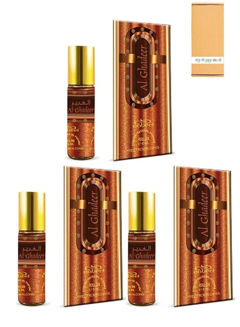 Nabeel 3 Pcs Nabeel Al Ghadeer Alcohol Free Roll On Oil Perfume 6ML - Image 1