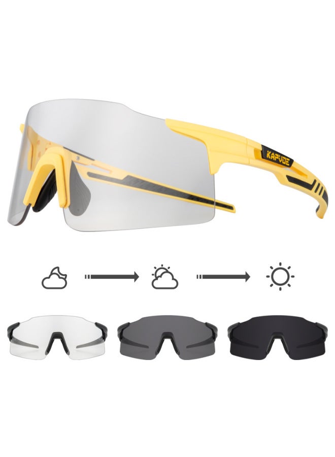 Photochromic Riding Glasses Myopia Men And Women Running Outdoor Sports Windproof Goggles Bicycle Accessories