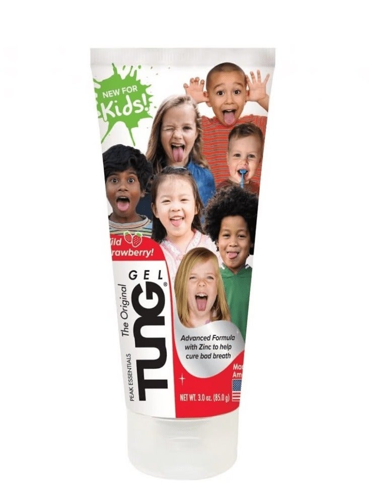 تونج جل تونج معجون تنظيف اللسان للأطفال بنكهة الفراولة تركيبة مطورة مع الزنك لازالة رائحة الفم الكريهة يستخدم تانج مع فرشاة وكاشطة اللسان حجم 85جرام - Image 2