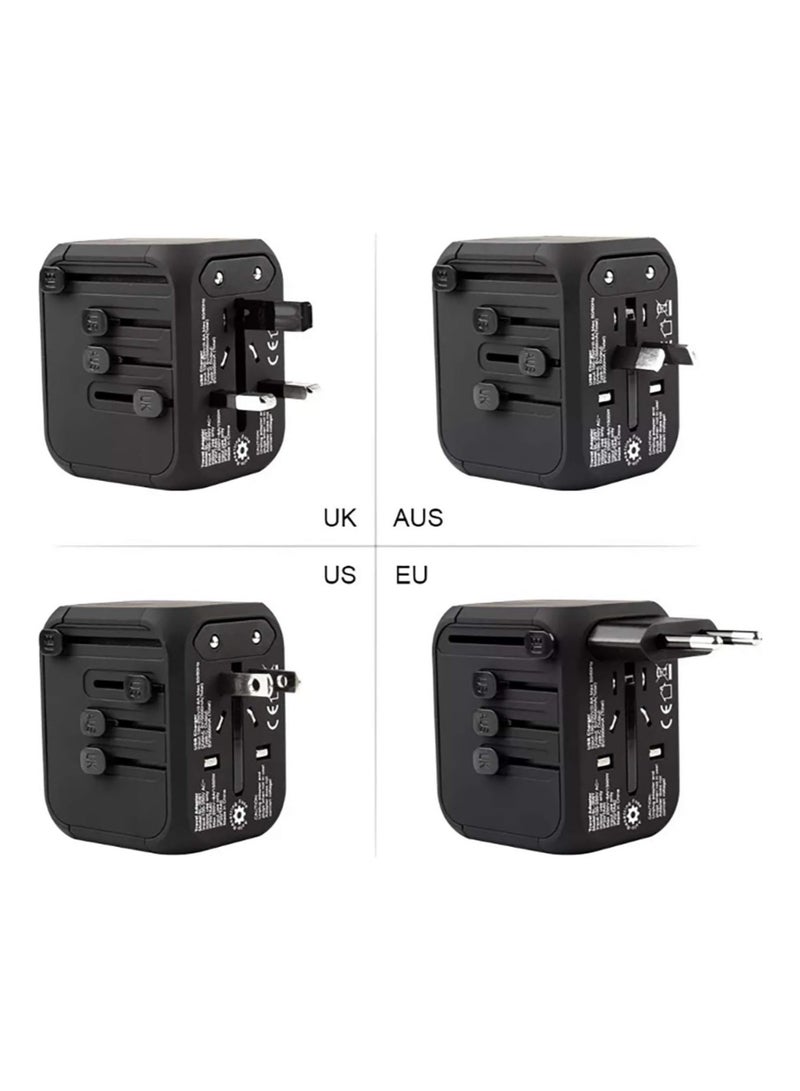 Travel Adapter, Worldwide All in One Universal Travel Adapter Wall AC Power Plug Adapter Wall Charger with Smart High Speed 3 USB Ports  1 Type C Ports, USA EU UK AU Asia 160 Countries - Image 5