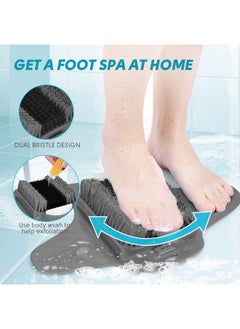BESKAR BESKAR Shower Foot Scrubber Mat with Pumice Stone, Cleans, Exfoliates & Smooths Your Foot Without Bending in The Shower or Bathtub, Foot Dead Skin & Callus Remover, Upgraded Non-Slip Suction Cups  - Image 3