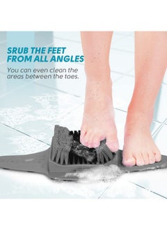 BESKAR BESKAR Shower Foot Scrubber Mat with Pumice Stone, Cleans, Exfoliates & Smooths Your Foot Without Bending in The Shower or Bathtub, Foot Dead Skin & Callus Remover, Upgraded Non-Slip Suction Cups  - Image 4