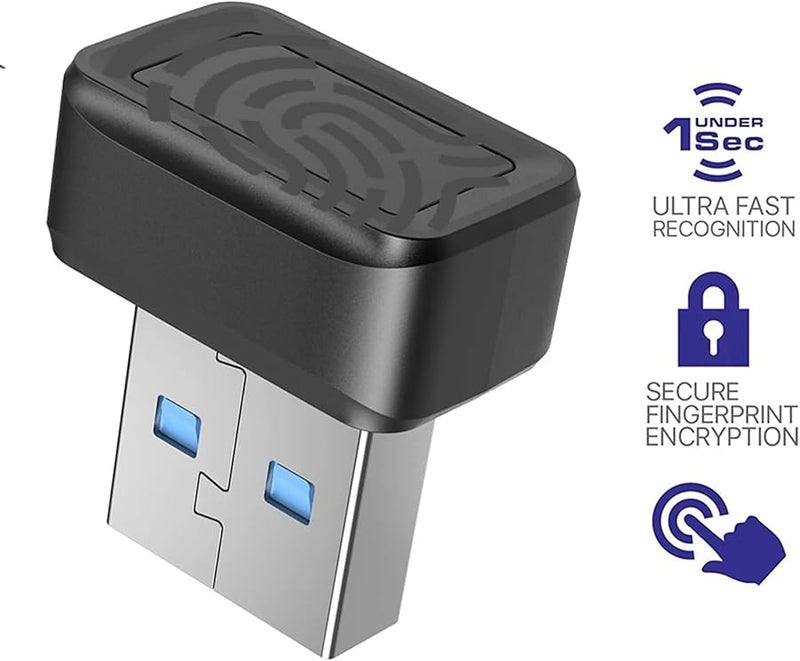 USB Fingerprint Security Key FIDO U2F with Speedy Matching Anti Spoofing Mini Reader - Image 4
