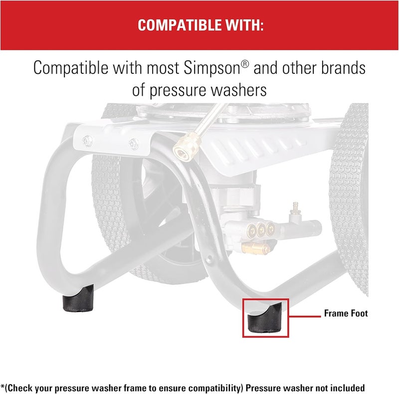 Simpson Simpson Cleaning 7105468 Replacement Foot Service Kit to Repair Frames on Gas Powered Pressure Washers Black  - Image 2