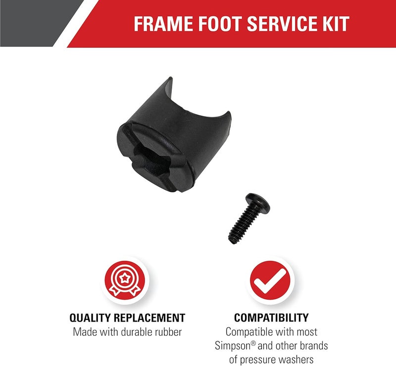 Simpson Simpson Cleaning 7105468 Replacement Foot Service Kit to Repair Frames on Gas Powered Pressure Washers Black  - Image 3