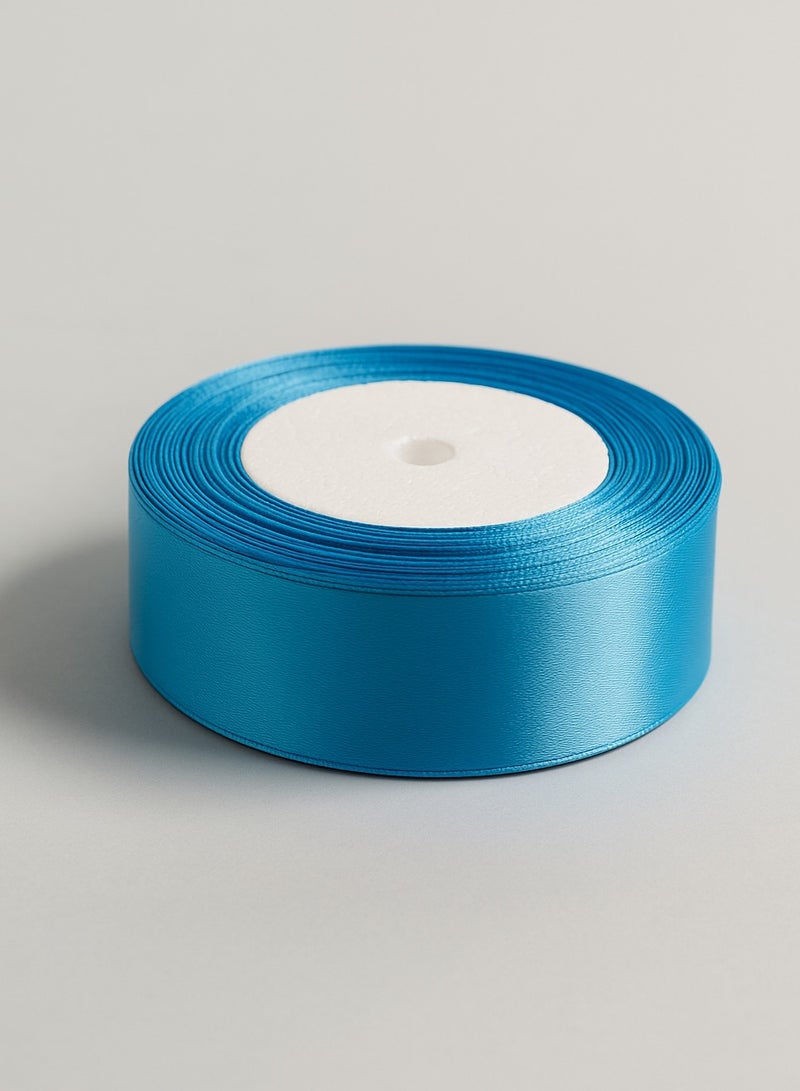 ميلز شريط ساتان أزرق سماوي – 2.5 سم × 25 ياردة | شريط زينة وحرفية لتغليف الهدايا - Image 1