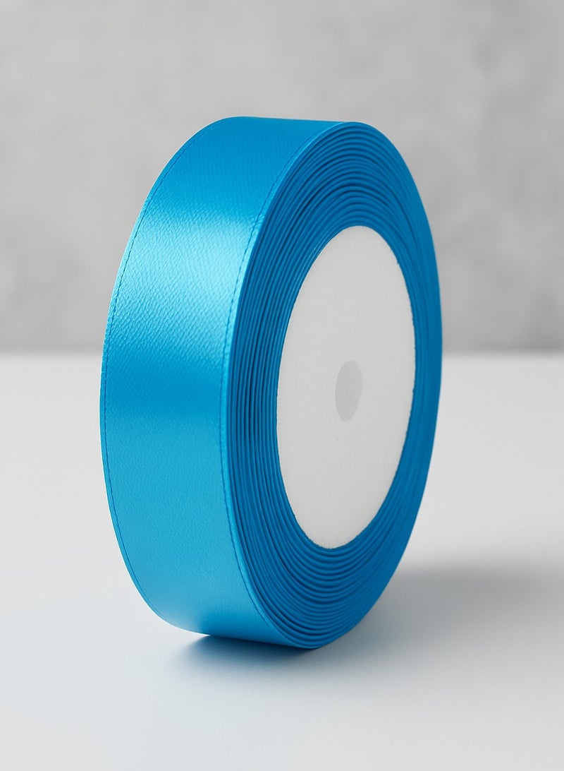 ميلز شريط ساتان أزرق سماوي – 2.5 سم × 25 ياردة | شريط زينة وحرفية لتغليف الهدايا - Image 2