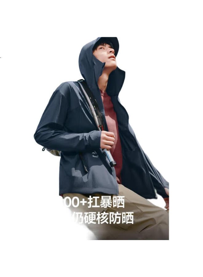 Beneunder Men'S Sun Protection Jacket Skin Clothing Ice Silk Uv Protection Cooling Breathable Outdoor Ts407 Moonlight Blue Xl - Image 2