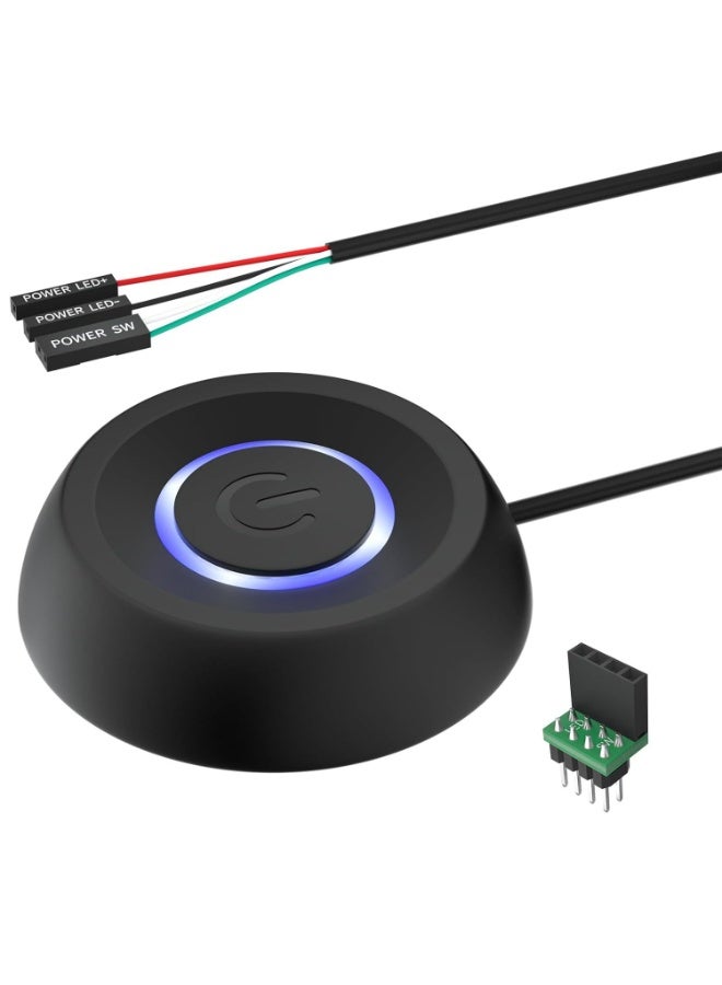 إكس ليفيل زر تشغيل الكمبيوتر الشخصي، زر تشغيل سطح المكتب مفتاح تشغيل خارجي للكمبيوتر الشخصي LED تشغيل/إيقاف زر إمداد الطاقة للكمبيوتر الشخصي SW امتداد للوحة الأم للكمبيوتر - Image 1