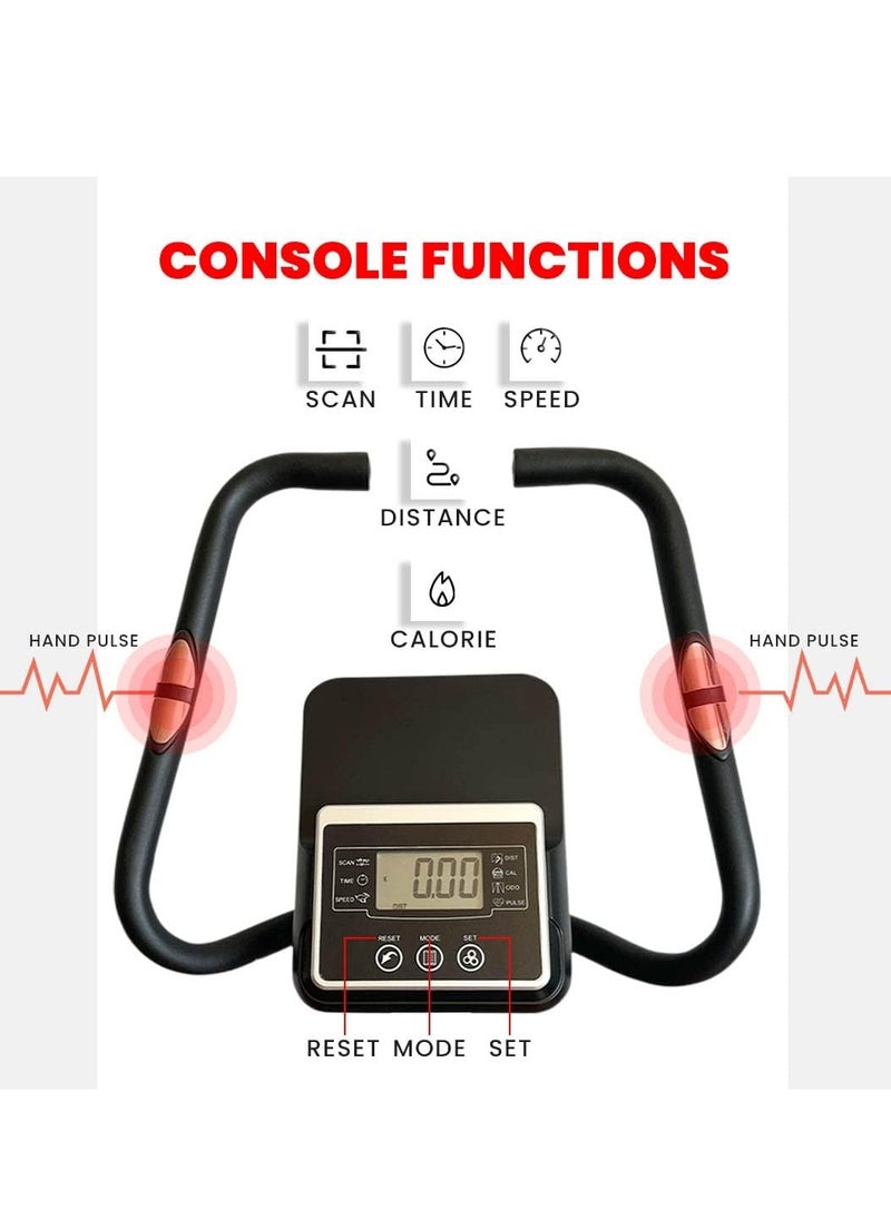 Sparnod Fitness - SUB-54 Upright Exercise Bike for Home Gym - LCD Display, Height Adjustable Seat, Compact design 4Kg Flywheel and Heart Rate Sensors Perfect Cardio Exercise Cycle Machine - Image 1