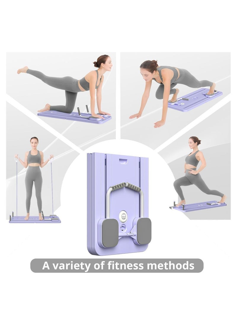 ELTRAZONE - Multifunctional Foldable Pilates Reformer Board for Home Workouts – Portable Full-Body Resistance Training Equipment with Adjustable Bands – Core, Strength, Balance & Flexibility Exercise Board – Lightweight, Easy to Store, Non-Slip Surface - Image 1