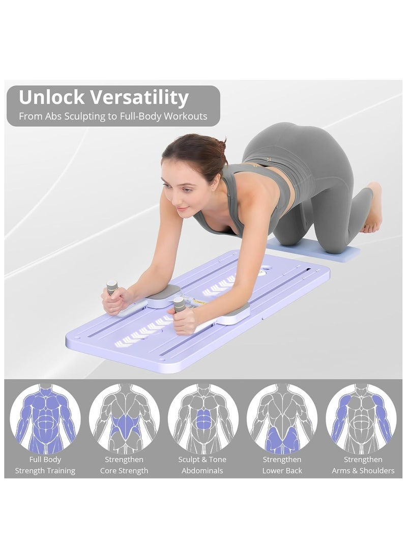 ELTRAZONE - Multifunctional Foldable Pilates Reformer Board for Home Workouts – Portable Full-Body Resistance Training Equipment with Adjustable Bands – Core, Strength, Balance & Flexibility Exercise Board – Lightweight, Easy to Store, Non-Slip Surface - Image 1