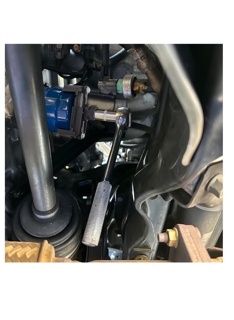 general Adjustable Oil Filter Wrench Removal Tool 1/2'' Drive, Universal Oil Filter Cap Socket Wrench, fits Small & Medium-sized Spin-on Oil Filter (60-80mm) - Image 4