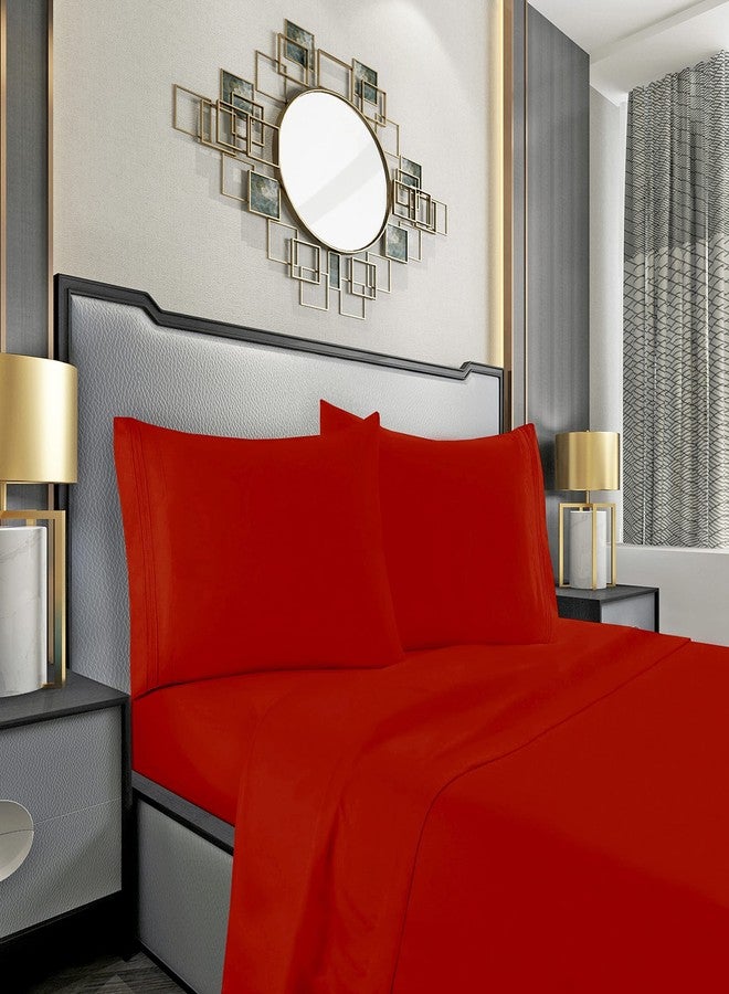 Mocassi Pillow Cases Standard Size Set of 2 - Pillow Covers - Pillow Protector - Hotel Luxury 1800 Thread Count Bedding Sheets & Cooling Pillowcases (Set of 2 Standard/Queen Size, Red) - Image 1