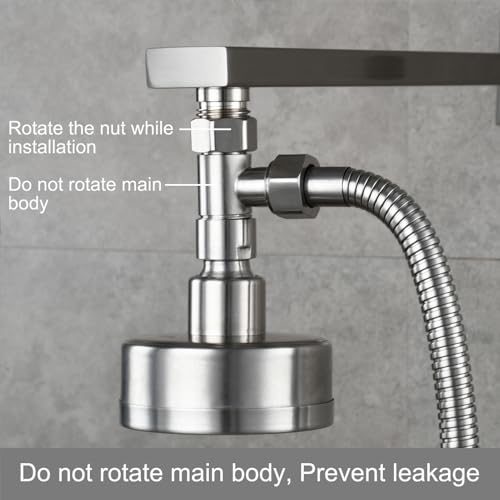 Tecmolog 3-way Tee Connector Stainless Steel T Adapter G 1/2 T Valve Diverter for Bathroom Shower Arm, Angle Valve Hose, SBA020A - Image 2