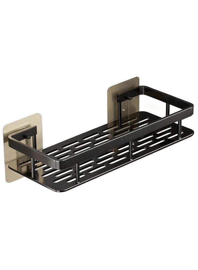 Bathroom Organizer,Shower Caddy Wall Mounted,No Drilling Adhesive Shower Shelf for Kitchen and Bathroom Storage,Thickened And Bolded,Rustproof Stainless Steel for Inside Shower Rack (black) - Image 1